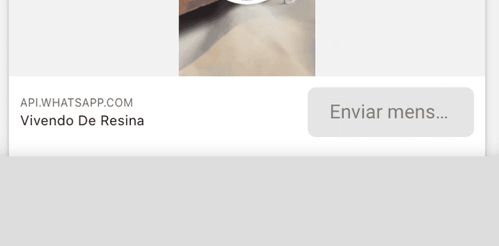 O rodapé de um anúncio na Biblioteca: o botão Enviar mensagem cinza, e nada abaixo dele